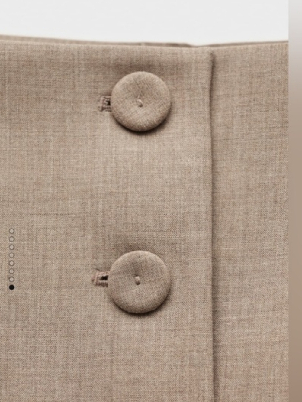 Mango Tan Button-Front Spaghetti Strap Top - Picture 9 of 9